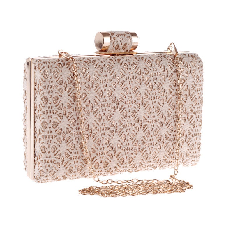 New Hollow Lace Clutch Evening Banquet Dress Bag Diagonal Fashion Women'S Bag 201 - Image 2