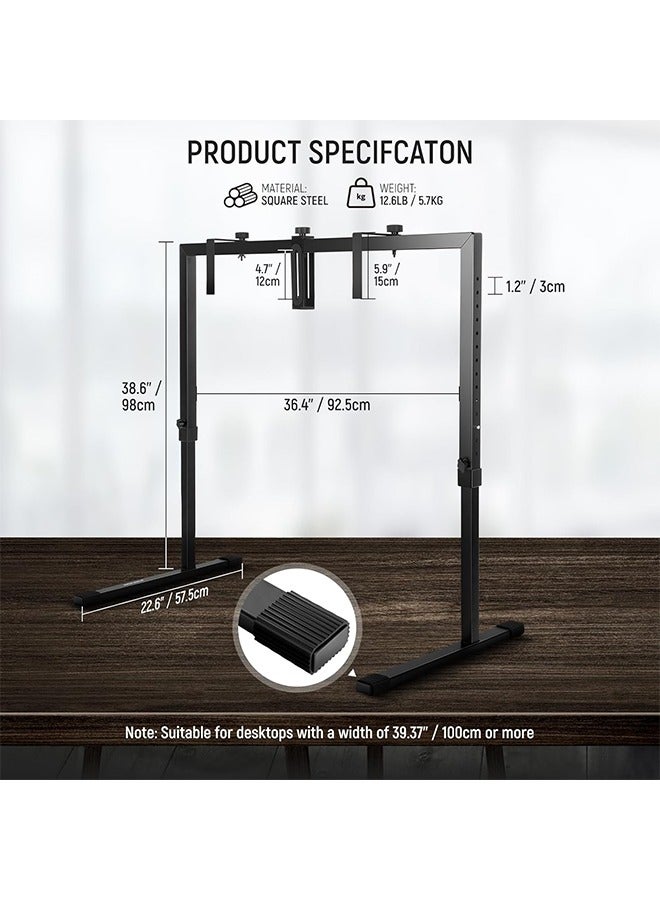 Neewer NEEWER Overhead Camera Mount Rig for Top Down Shots, Heavy Duty Steel Tabletop Mount Stand Multi Device Platform for Flat Lay Photography Lighting Cooking Drawing Crafts, For Desks≥3.3'/1m Long, ST100  - Image 3