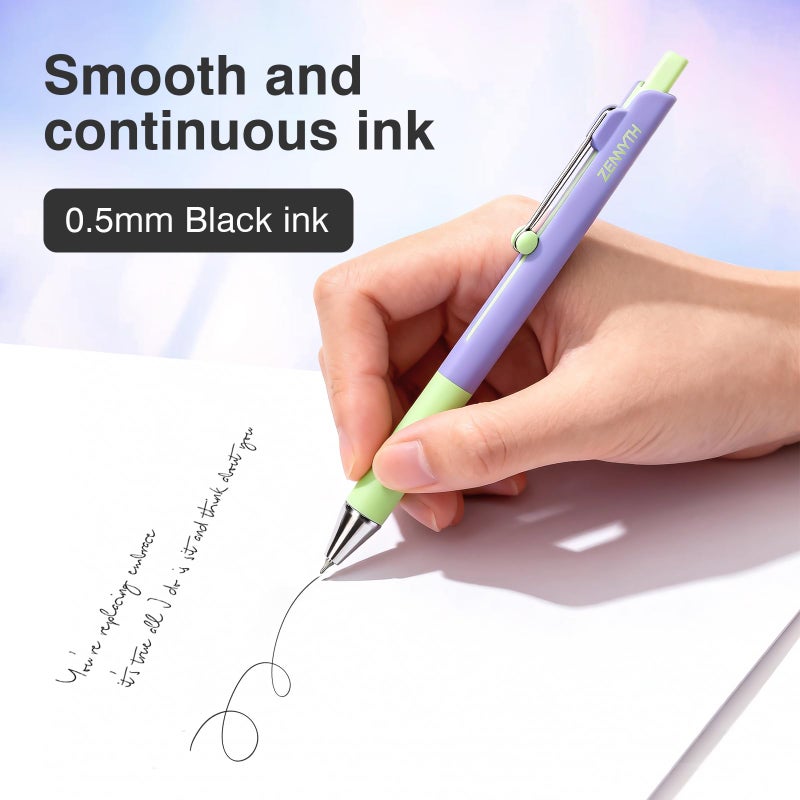 Ddaowanx Gel Pens,5Pcs Fine Point Smooth Writing Pens,0.5mm Black Ink for Journaling,Writing,Note Taking,Office School Supplies,Aesthetic Desk Accessories for Women - Image 3