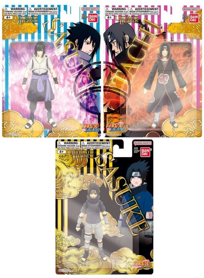 Bandai Anime Heroes Naruto Ultimate Legends 5-Inches - Uchicha Sasuke (Young) | Collectible Action Figure | Display Figure | Perfect Gift for Collectors, Manga & Anime Lovers! - Image 2