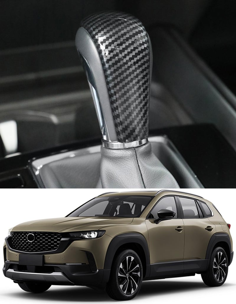 Birbenben for Mazda CX50 and CX50 Hybrid Accessories 2025 2024 2023 Gear Shift Knob Cover Trim Protector Cap Carbon Fiber Pattern Interior Sport Style Trim Cover for Mazda CX50 CX 50 - Image 3