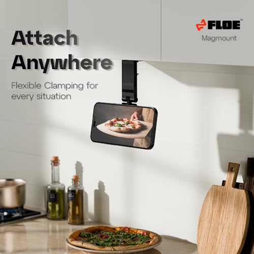 FLOE | Foldable Magnetic Stand | 360° Adjustable Viewing, Universal Compatibility, Clamp-Based Secure Grip | for Remote Professionals, Creators, Travelers and Kitchen Use | Pocket-Sized When Folded - Image 3
