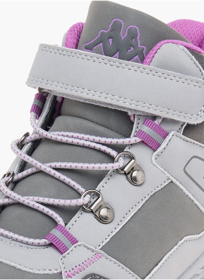 Kappa Boys Panelled Sports Shoes with Hook and Loop Closure  - Image 4