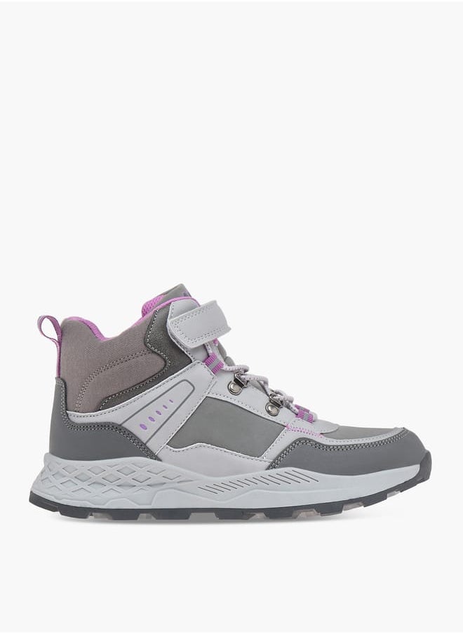Kappa Boys Panelled Sports Shoes with Hook and Loop Closure  - Image 3