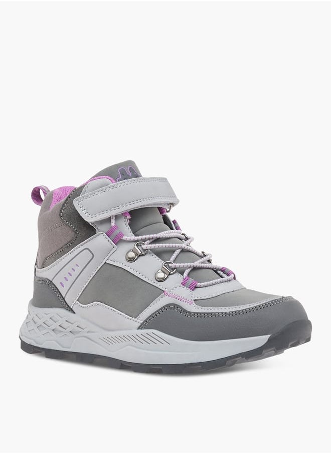 Kappa Boys Panelled Sports Shoes with Hook and Loop Closure  - Image 1