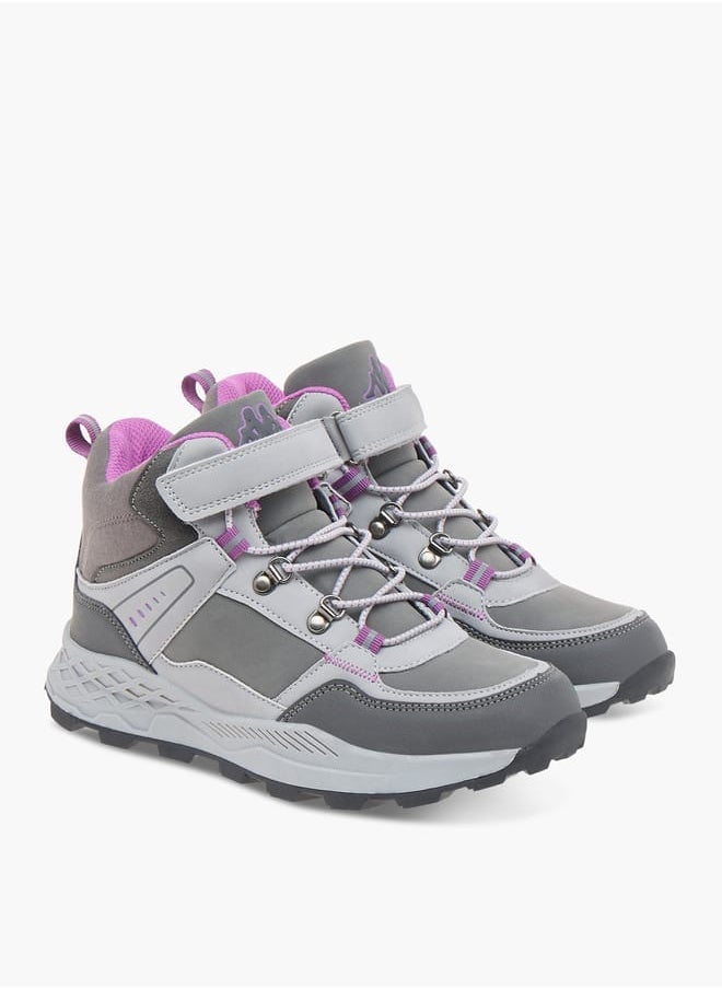Kappa Boys Panelled Sports Shoes with Hook and Loop Closure  - Image 2