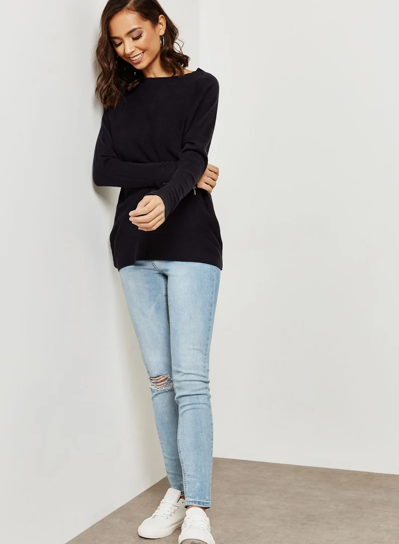 DOROTHY PERKINS Zip Cuff Sweater