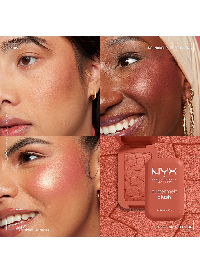NYX PROFESSIONAL MAKEUP أحمر خدود زبدة الزبد، أحمر خدود بودرة، يدوم حتى 12 ساعة، مقاوم للتلاشي والانتقال، يعطي إحساسًا بالزبدة - Image 5