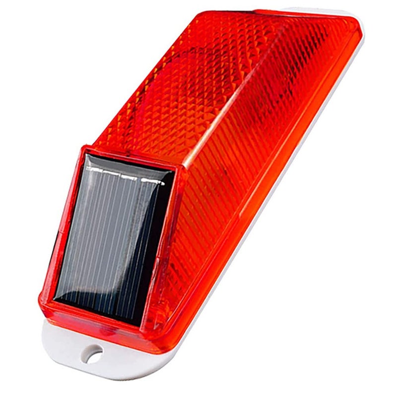 Aolyty Solar Strobe Warning Light Sensitive LED Warning Lamp Super Bright IP54 Waterproof Light Control Flashing Beacon Barricade Construction Safety Road Signs Flash Traffic Lights Red