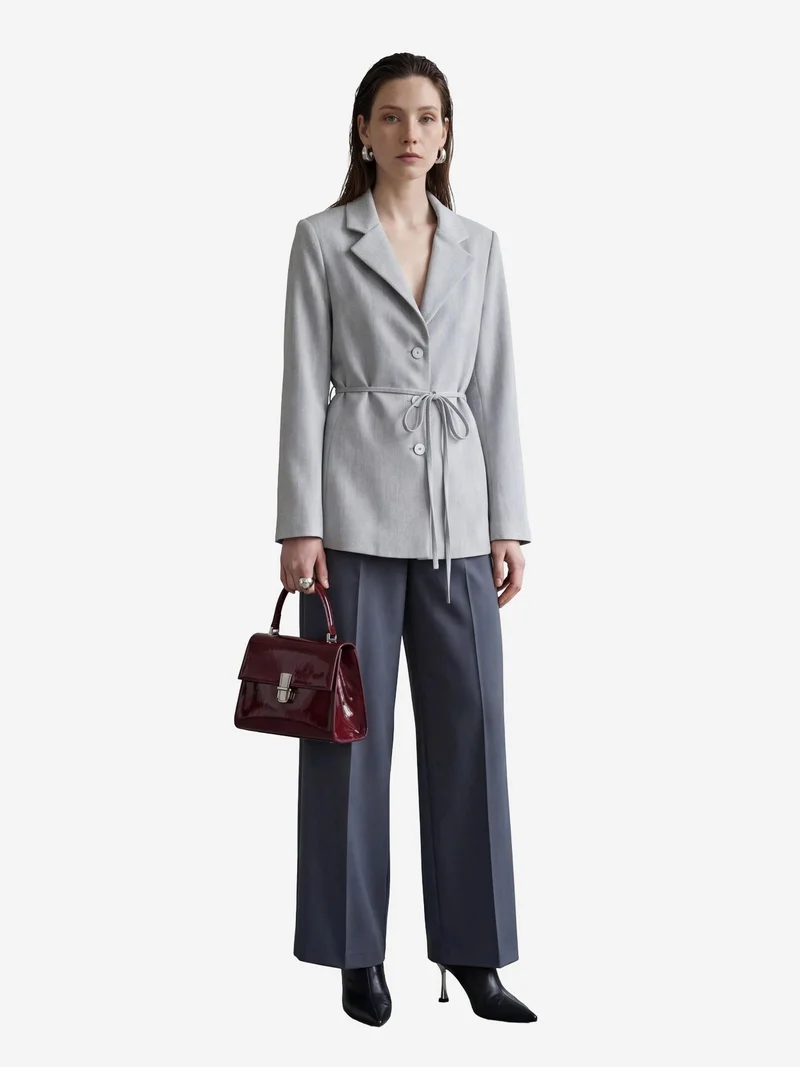 ماي فاشن MY FASHION Tie Detail Crepe Blazer Jacket