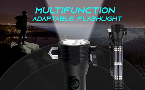 Krupanidhi Krupanidhi Torch with Sink Filter Aluminium 7 Mode Solar with USB LED Rechargeable Torch Light with Power Bank Long Distance Black 1 Piece  - Image 5