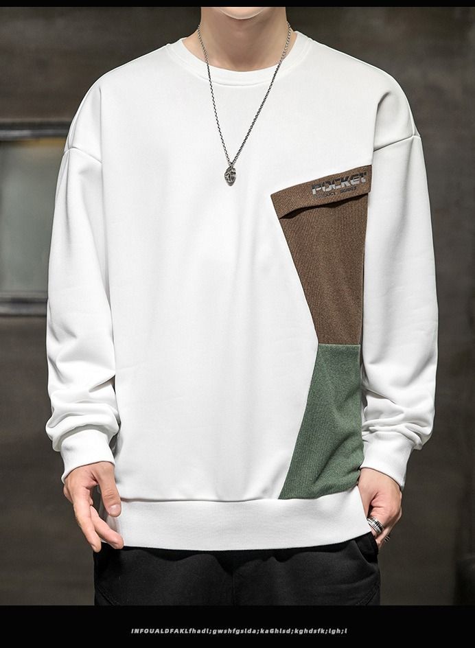 NIBEMINENT Men's long sleeve T-shirt spring and autumn round neck Hoodie new fashion bottoming shirt - Image 2