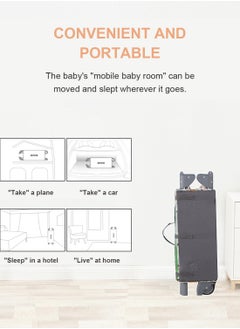Mamakids Multifunctional Baby Crib, Portable Foldable Baby Newborn Travel Bed, Baby Cot Bassinet With Toys And Changing Diaper Table  - Image 2