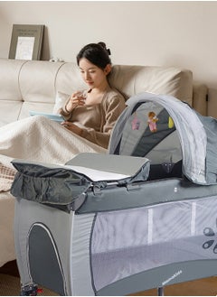 Mamakids Multifunctional Baby Crib, Portable Foldable Baby Newborn Travel Bed, Baby Cot Bassinet With Toys And Changing Diaper Table  - Image 3