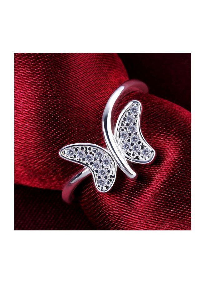 NIBEMINENT Butterfly Designed Silver Plated Ring  - Image 4