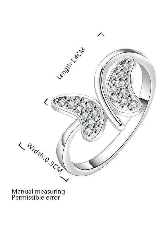 NIBEMINENT Butterfly Designed Silver Plated Ring  - Image 3