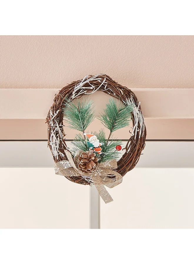 Home Box Blovec Christmas Woody Wreath 20 x 20 x 3 cm