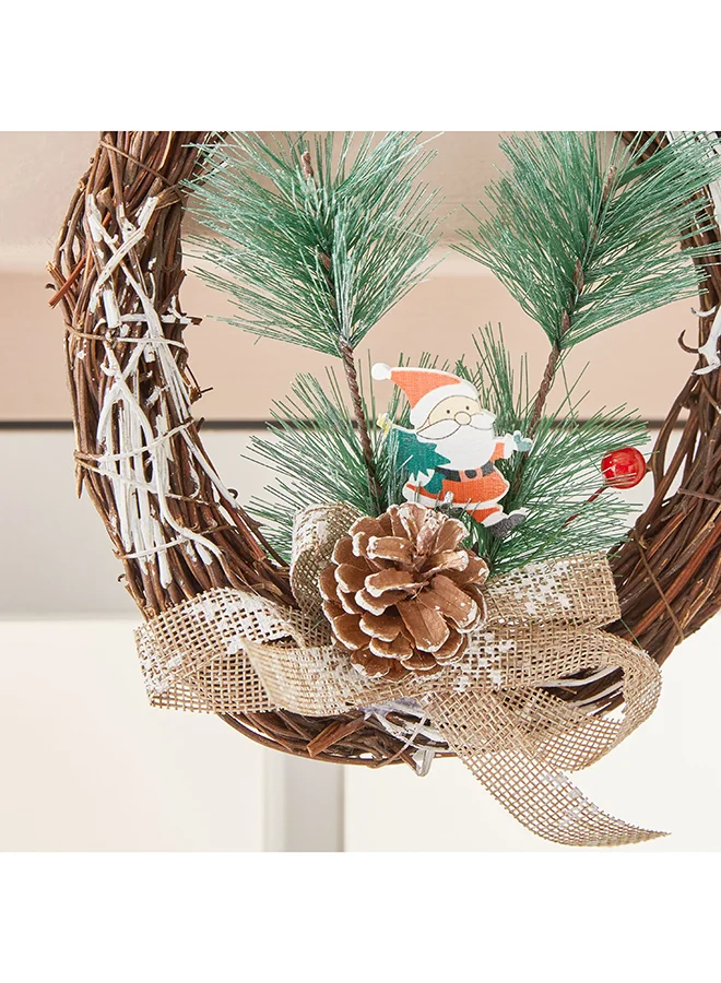 Home Box Blovec Christmas Woody Wreath 20 x 20 x 3 cm