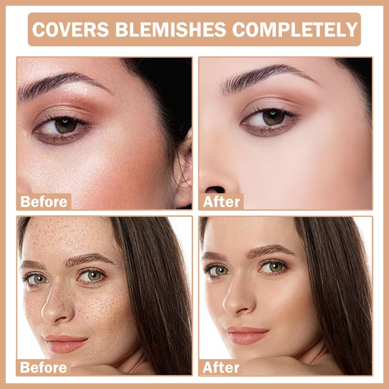 QIUFSSE Under Eye Concealer for Dark Circles Color Corrector Pro Full Coverage Concealer de oieras Long-lasting Cover up Makeup - 07 DEEP - Image 3