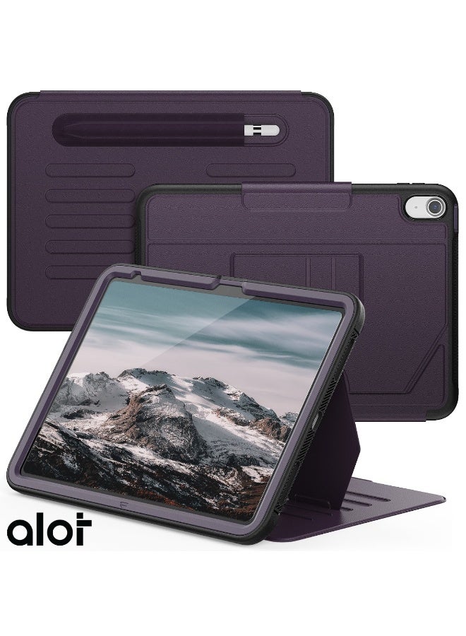 ALot Magnetic iPad Case for iPad 10th Gen (10.9-inch) - Multi-Functional Cover with Thermoline Protection, 5 Magnetic Rings, & Integrated Pencil Holder - Image 1