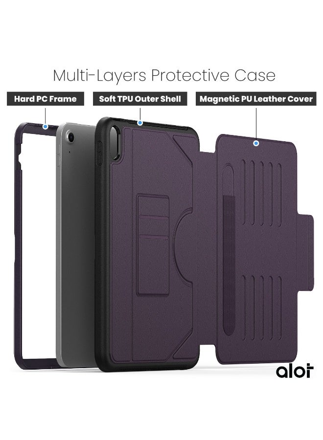ALot Magnetic iPad Case for iPad 10th Gen (10.9-inch) - Multi-Functional Cover with Thermoline Protection, 5 Magnetic Rings, & Integrated Pencil Holder - Image 4