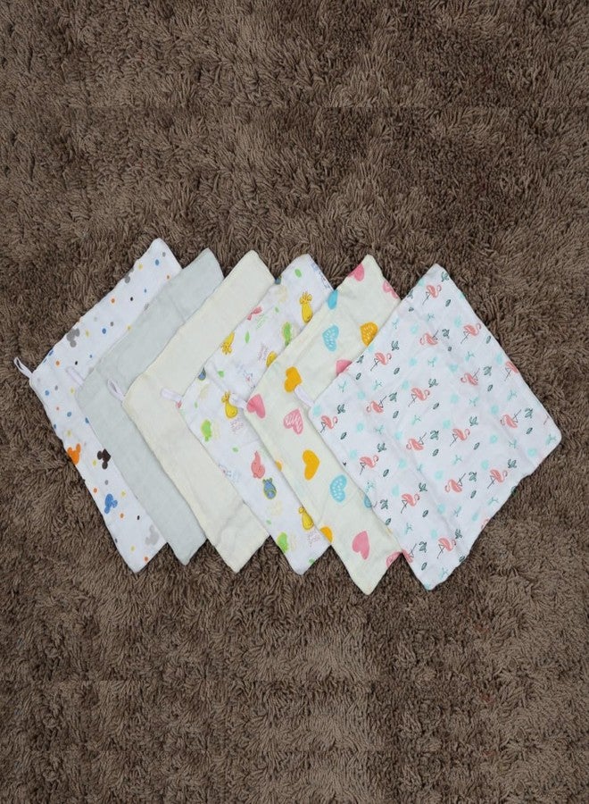 Coocuddle Bamboo Muslin Washcloths for Baby - 5 Layer Ultra Soft Reusable, Multi-Purpose Use, Set of 6 - Newborn Bath & Wipe Cloths, Muslin Organic Cotton - Image 2