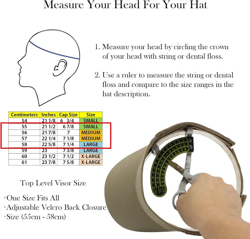 Top Level Sun Sports Visor Men Women - One Size Cap Hat - Image 4