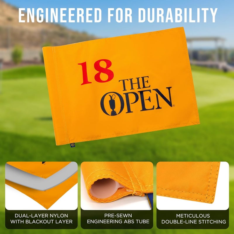 COGOLFING Standard TheOpen Golf Flag, Tube Insert, 14x20 Inch 420D Nylon Dual-Sided Silk-Screen, Ideal for Practice Putting Green, Driving Range, Course, Club, 1-Pack - Image 5