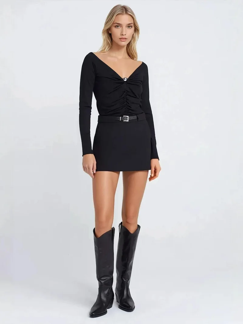 High Waist Mini Skorts