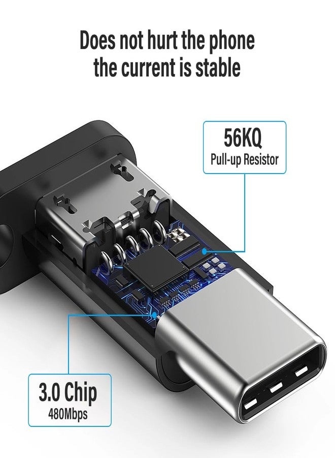 Herfair USB C to Micro USB Adapter (2-Pack) Type C Female to Micro USB Male Convert Connector with Keychain Compatible with Galaxy S7/S7 Edge, Nexus 5/6 and Micro USB Devices - Image 4