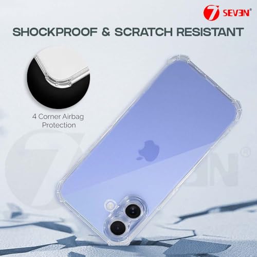 7-Seven 7SEVEN® Back Cover for iPhone 16 Plus Transparent Mobile Back Case Camera Edges Protection Shock Proof Design Crystal Clear Phone Case Silicon Soft TPU and Flexible Bumper Case for iPhone 16 Plus - Image 5