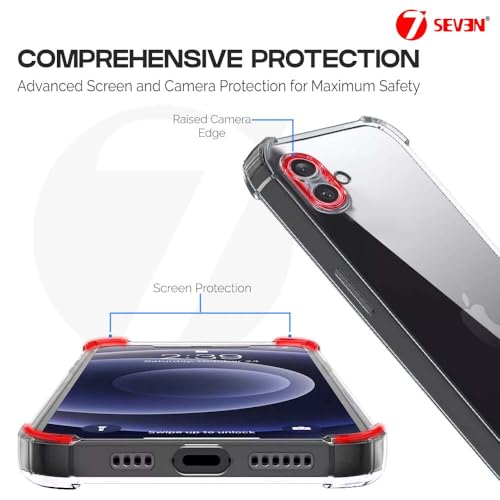 7-Seven 7SEVEN® Back Cover for iPhone 16 Plus Transparent Mobile Back Case Camera Edges Protection Shock Proof Design Crystal Clear Phone Case Silicon Soft TPU and Flexible Bumper Case for iPhone 16 Plus - Image 4