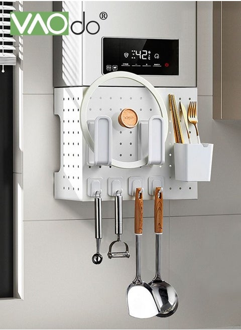 9PCS Pegboard Hooks with Pegboard Cups Ring Style Pegboard Bins with Rings Pegboard Cup Holder Accessories for Organizing Storage Suitable for Storage Under the Water Heater