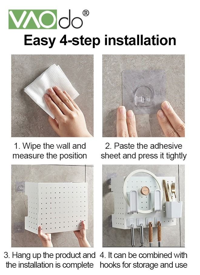 9PCS Pegboard Hooks with Pegboard Cups Ring Style Pegboard Bins with Rings Pegboard Cup Holder Accessories for Organizing Storage Suitable for Storage Under the Water Heater