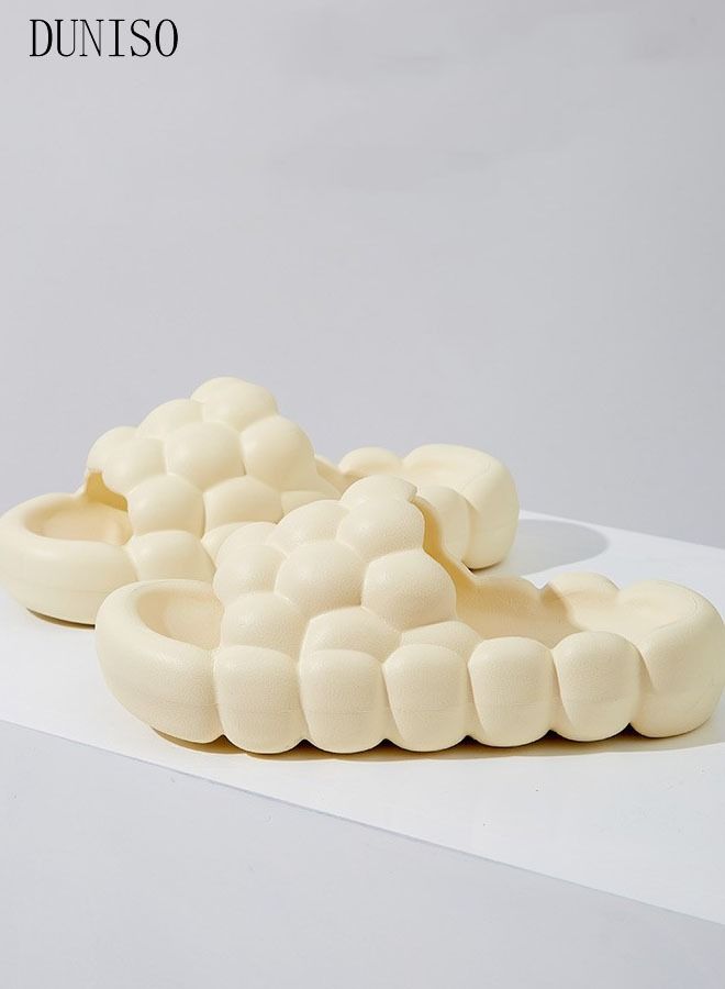 DUNISO Slippers for Women Quick Drying Slide Sandal with Thick Sole Non-Slip Soft Shower Slippers Open Toe Spa Bath Pool Gym House Sandals for Indoor & Outdoor - Image 3