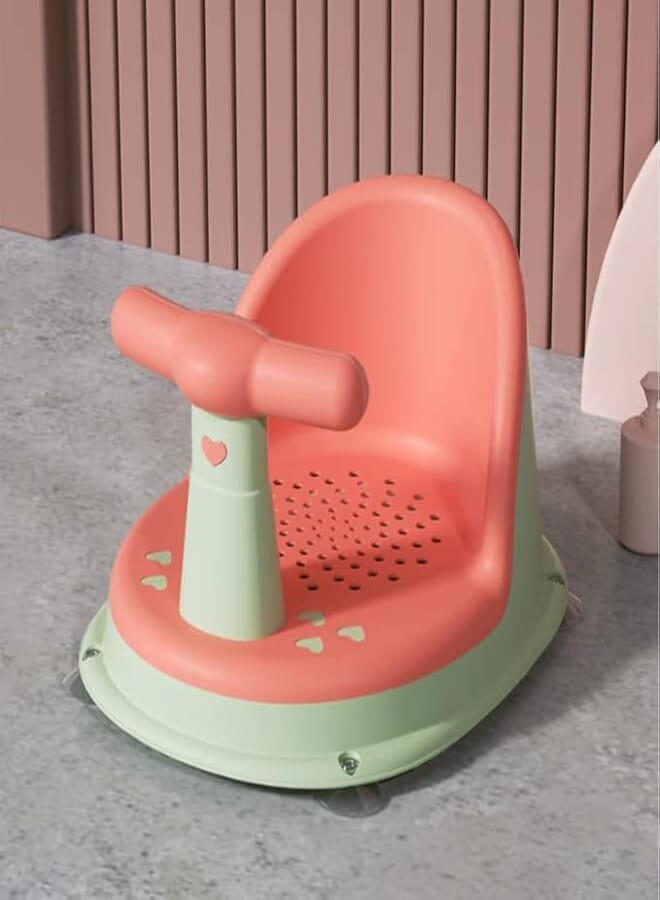 XIUWOO Baby Bath Seat, Fixed Baby Shower Chair, Baby Shower Chair with Suction Cup Design, Ergonomic Baby Seat , Baby Bath Seat for 6-18months