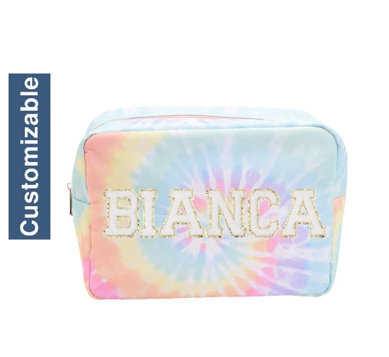 القبيلة السعيدة Personalised Large Pouch, Tie Dye