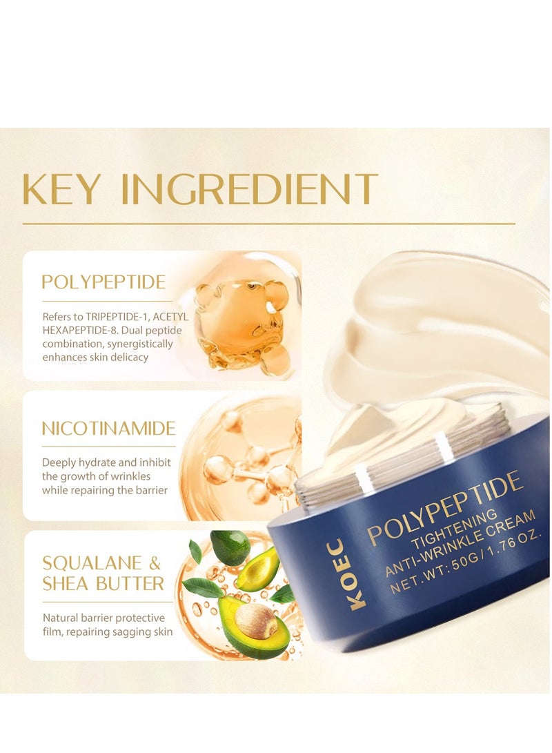 KOEC POLYPEPTIDE TIGHTENING ANTI-WRINKLE CREAM 50G - Image 3