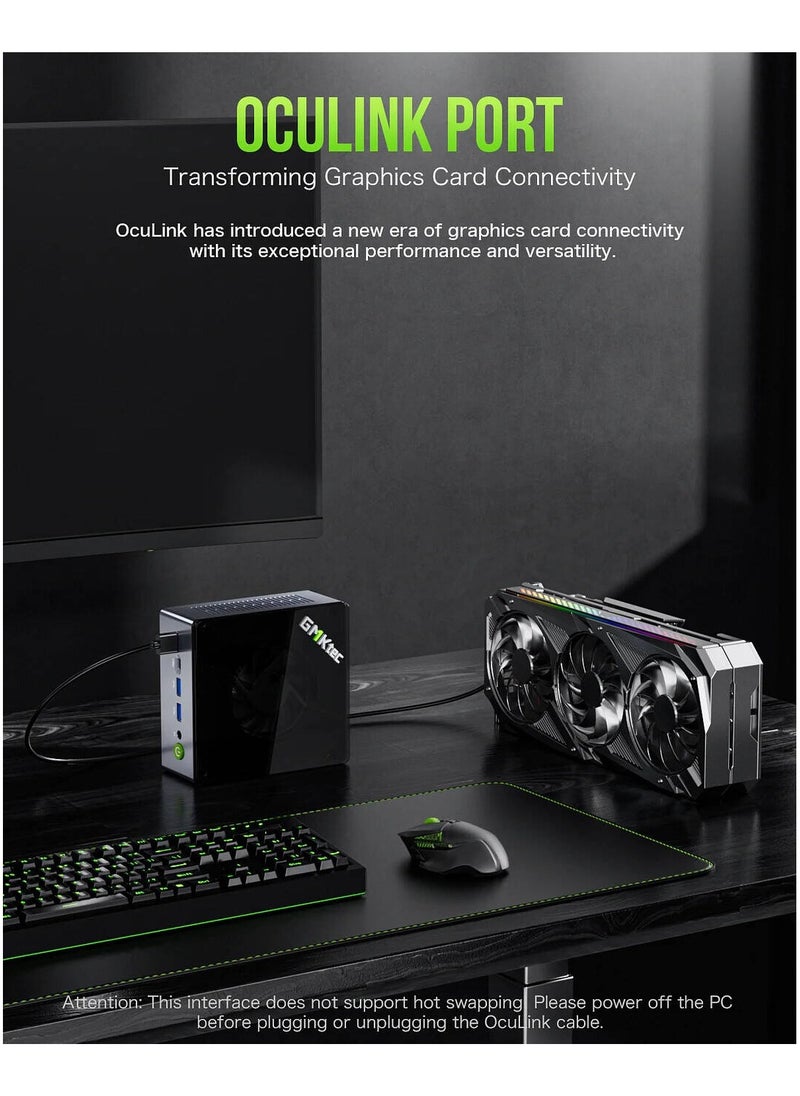 GMKtec - Desktop Ultracompact Mini PC Gaming, NucBox M7 Pro AMD Ryzen 9 PRO 6950H, 32GB DDR5 RAM, 1TB SSD, Dual LAN 2.5G, WiFi 6E, USB-C 4.0, BT 5.2, DP, HDMI, Dual Fan, Windows 11 Pro - Image 1