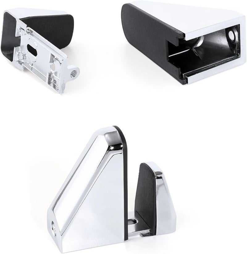 Silver Glass Clamp Bracket Adjustable Shelf Support For Floating Shelves 4pcs - Image 5