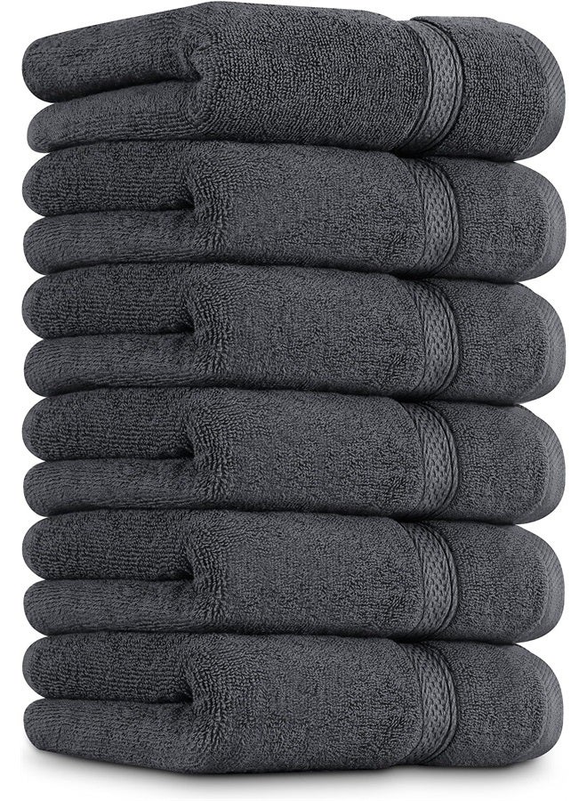 Utopia Towels 6 Pack Premium Hand Towels Set, (16 x 28 inches) 100% Ring Spun Cotton, Ultra Soft and Highly Absorbent 600GSM Towels for Bathroom, Gym, Shower, Hotel, and Spa (Grey) - Image 1