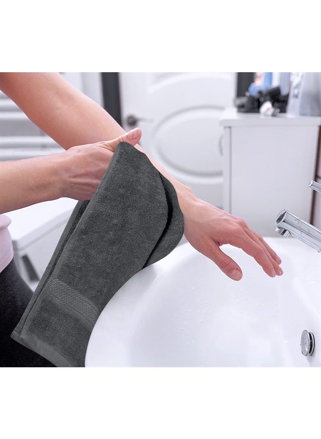 Utopia Towels 6 Pack Premium Hand Towels Set, (16 x 28 inches) 100% Ring Spun Cotton, Ultra Soft and Highly Absorbent 600GSM Towels for Bathroom, Gym, Shower, Hotel, and Spa (Grey) - Image 5