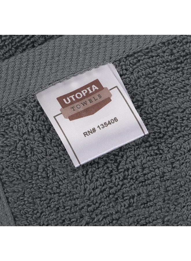 Utopia Towels 6 Pack Premium Hand Towels Set, (16 x 28 inches) 100% Ring Spun Cotton, Ultra Soft and Highly Absorbent 600GSM Towels for Bathroom, Gym, Shower, Hotel, and Spa (Grey) - Image 3