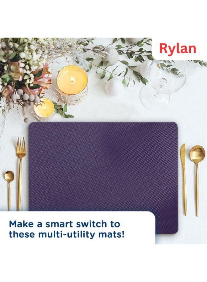 Rylan (45 cm x 5 m) Multipurpose Anti-Slip Mat, Sheet for Fridge, Kitchens, Cupboard, Drawers, Shelf Liner | Super Strong EVA, Water Resistant (Diamond Texture, Purple) - Image 3