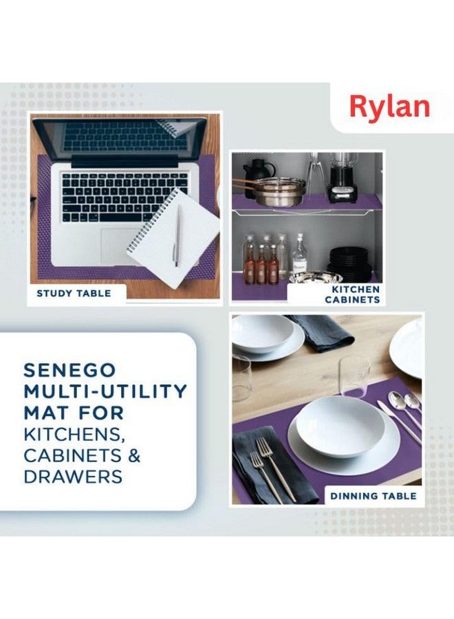 Rylan (45 cm x 5 m) Multipurpose Anti-Slip Mat, Sheet for Fridge, Kitchens, Cupboard, Drawers, Shelf Liner | Super Strong EVA, Water Resistant (Diamond Texture, Purple) - Image 2