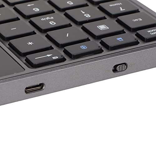 Sanpyl Numeric Keypad, 2 in 1 22 Keys 2.4G Touchpad Bluetooth 4.2 Number Pad, Type C Charging 500mAh Financial Accounting Keyboard, for Laptop, PC, Desktop(Iron Gray) - Image 5