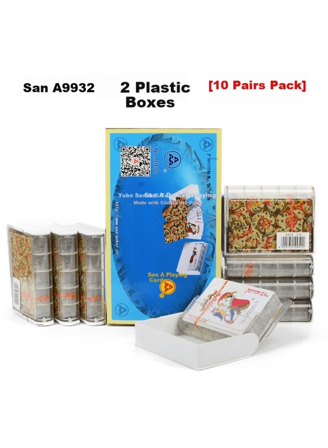 Aaa Playing Cards Aaa Entertainment Cards Durable Thickened Black Core Paper Dou Dizhu 9932 Plastic Box Set Of Ten Decks - Image 1