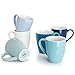 Sweese 601.003 Porcelain Mugs - 16 Ounce for Coffee, Tea, Cocoa, Set of 6, Cool Assorted Colors - Image 2