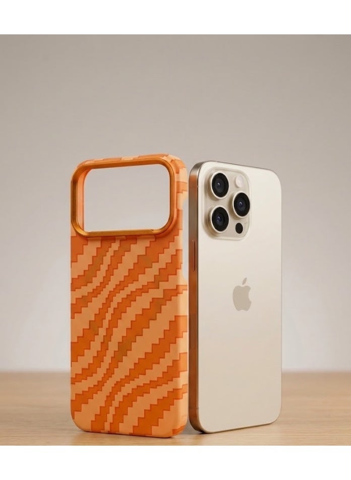 جراب حماية فائق النحافة من ألياف الكربون بتصميم كيفلر لهاتف iPhone 17 Pro، مزود بغطاء واقٍ متين من ألياف الأراميد ذات الجودة العسكرية. - Image 1