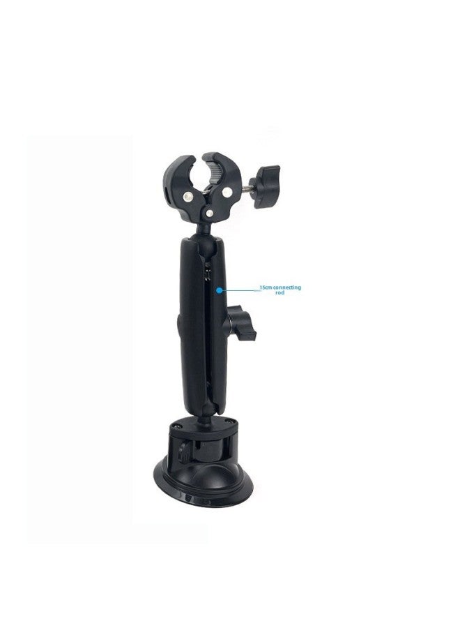 Car Suction Cup Third Person Shooting Accessories Insta360 Onex2RGoPro Selfie Stick Roof Bracket-Color:15cm Car Single Suction Cup Bracket + K06 Single Clip - Image 1